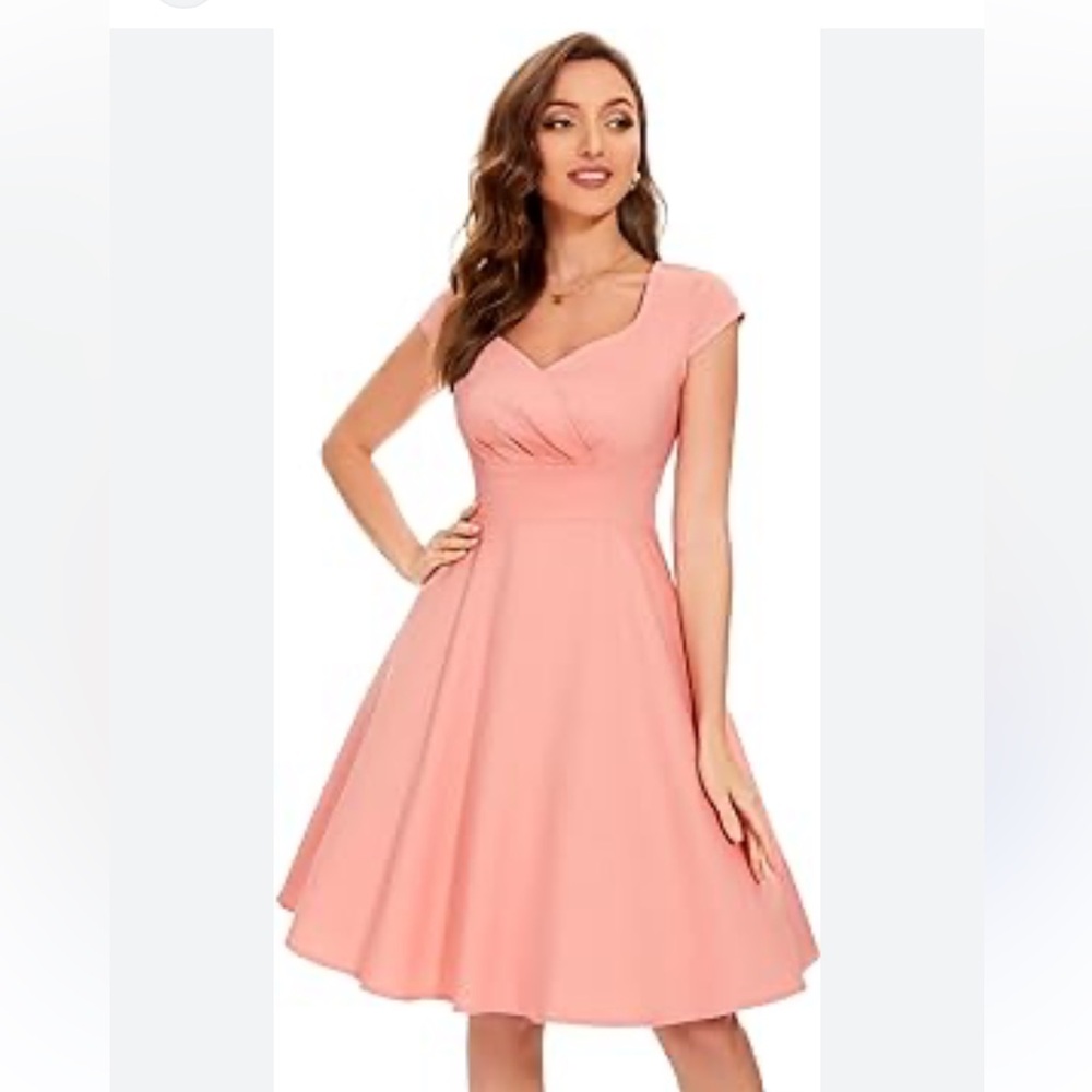 Peach Retro Swing Dress size Large
